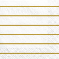 Elegant Gold Motif Luncheon Napkins, 40-pk