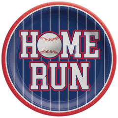 Home Run Baseball Party Paper Plates - 7-inch Round, 20ct