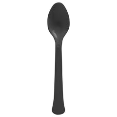 Heavy-Duty Black Plastic Spoons, 50 Count