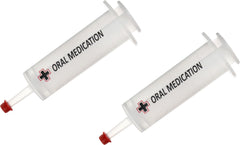 Oral Medication Syringes, White, One Size, 2-pk