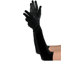 Kids' Elbow Long Gloves, Black, One Size, Wearable Costume Accessory