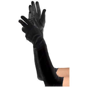 Adult Elbow Long Gloves, Black, One Size, Wearable Costume Accessory
