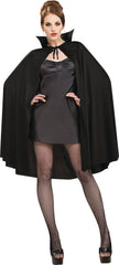 Adult Vampire Cape with Hood, Black, One Size, Wearable Costume Accessory