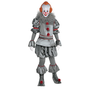 Men's IT Pennywise Clown Jumpsuit, Mask & Gloves, Assorted Sizes