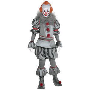 Men's Pennywise Clown Costume Set, Adult Standard Size up to 44
