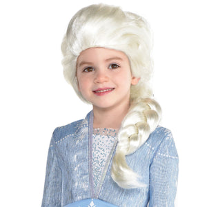 Disney Frozen Elsa Long Braided Wig, White, One Size