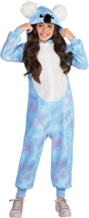 Kids' Koala Blue Jumpsuit with Hood, Child Medium 8-10