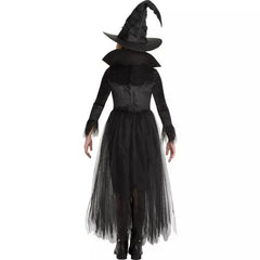 Kids' Enchanted Witch Black Dress with Hat, Assorted Sizes