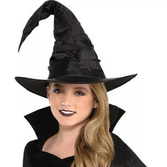 Kids' Enchanted Witch Black Dress with Hat, Assorted Sizes