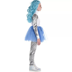 Kids' Disney Zombies 3 Addison Alien Costume, Blue/Silver Dress