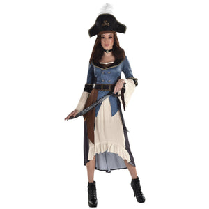 Adult Posh Pirate Blue/Brown Dress