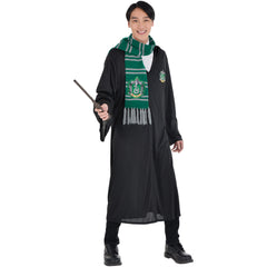 Harry Potter Slytherin Scarf, Green/White Striped, One Size