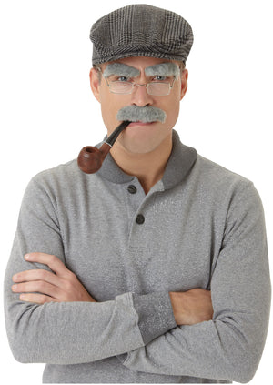 Grey Eyebrow & Moustache Facial Hair Set, One Size, 3-pk
