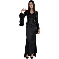 Elegant Morticia-Inspired Costume for Women