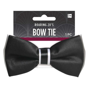 1920s Bow Tie, Black, One Size