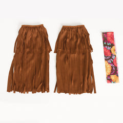 Flower Power Hippie Girl's Costume, 4-pcs, Child Small 4-6
