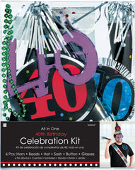 40th Birthday Accessory Kit, 6-pc