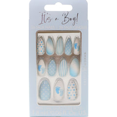 It's a Boy! Baby Shower Faux Nail Set