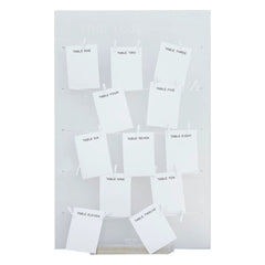 Acrylic Table Seating Board, White, 18.5-inch, Wedding