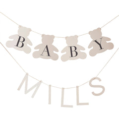 Personalized Teddy Bear Baby Shower Banner