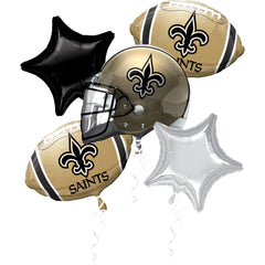 New Orleans Saints Balloon Bouquet 5-pc