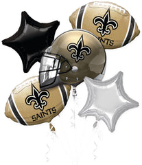 New Orleans Saints Balloon Bouquet 5-pc