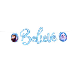 Frozen "Believe" Foil Balloon Banner