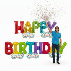 Vibrant Happy Birthday Yard Sign Balloon Kit