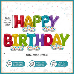 Vibrant Happy Birthday Yard Sign Balloon Kit