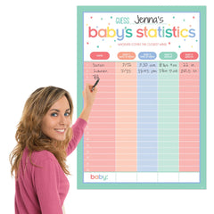 Baby Statistics Guess Baby Shower Game, Multi-Colored, for Baby Shower - Pack of 3