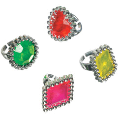 Colorful Jewel Rings Mega Value Pack - Case of 72