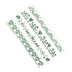 Shimmering Mermaid Bracelet Temporary Tattoos, Green, 8-pk - Case of 72