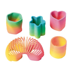 Multi-Colored Heart, Star & Round Toy Springs - 12-ct - Pack of 6
