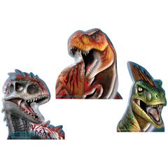 Jurassic World Dinosaur Finger Puppets, Brown/Grey/Green, 12-pk - Pack of 9
