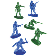 Army Men Figures, Blue/Green, 100-pk. - Pack of 6