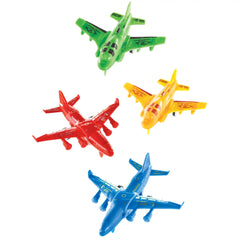 Colorful Pullback Airplane Toy Set - Case of 30
