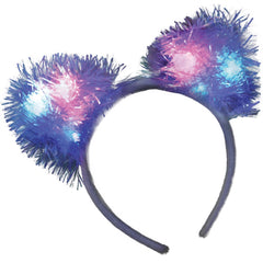 Glow-in-the-Dark Pom Pom Tinsel Headbopper | 12 Count
