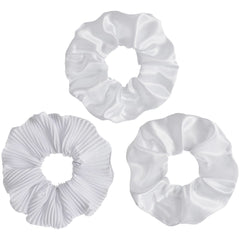 White Hair Scrunchies, 3-pk - Pack of 2