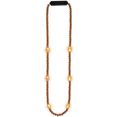 Light-Up Bead Necklace, Orange - Case of 72