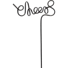 Cheers Fun Plastic Party Straw, for New Year's Eve - Pack of 6
