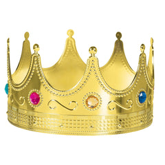 Bejeweled Royal Gold Crown Tiara - Costume Accessory - Pack of 4