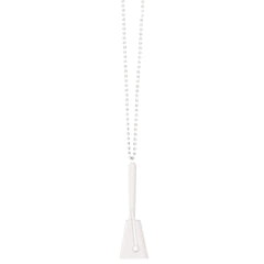 White Clacker Necklace, 35-inch, Beaded Jewelry - Pack of 3