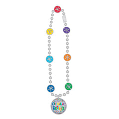 Happy Retirement "Officially Retired" Beaded Necklace, Multi-Colored, 30-inch - Case of 48