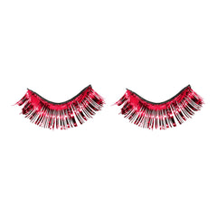 Vibrant Red Self-Adhesive Tinsel Eyelashes - Pack of 2