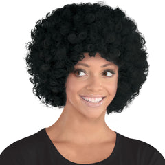 Voluminous Black Curly Wig - Costume and Team Spirit Accessory - Pack of 3