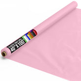 40 In. x 100 Ft. Premium Pink Plastic Table Roll | 6 Pack