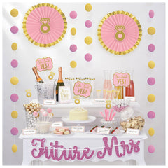 Love is Sweet Buffet Decorating Kit, Pink/Gold, 9-inch, 23-pk - Case of 24