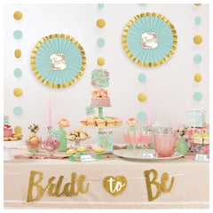 Mint to Be Bride to Be Buffet Table Decorating Kit, Mint/Gold, 9-inch, 23-pk - Case of 24