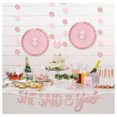 Blush Rose Gold Buffet Table Decorating Kit, 9-inch, 23-pk - Pack of 4