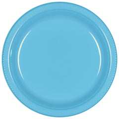 Sturdy 10.25" Blue Plastic Dinner Plates | 20 Pack